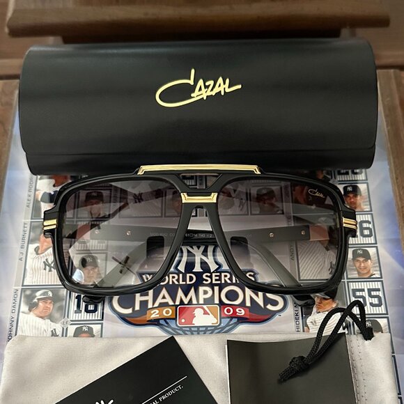 NEW Authentic Cazal Sunglasses 8042 001 Black Gold